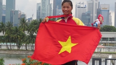 Truong Thi Phuong a été titrée sur 200m (C1) aux SEA Games 28. Photo: VNA.