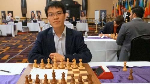 Le grand maître d’échecs vietnamien, Lê Quang Liêm, lors du tournoi élargi de Millionaire Ches. Photo: TTO.