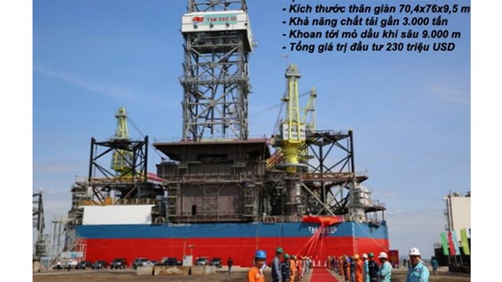 La plate-forme pétrolière auto-élévatrice Tam Dao 05. Photo: VGP.