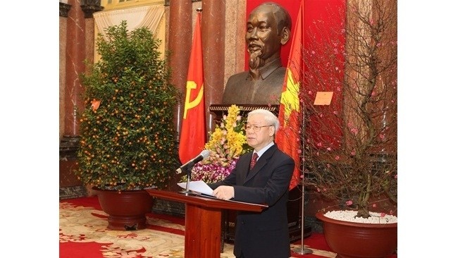 Le Secrétaire général du Parti communiste du Vietnam, Nguyên Phu Trong. Photo: Tri Dung/VNA.
