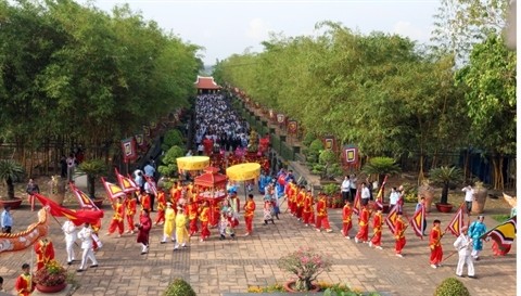 La fête du Temple des rois Hùng à Phu Tho (au Nord). Photo : Quang Nhut/VNA/CVN.