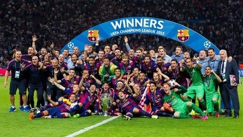 Le club catalan du FC Barcelone est devenu le premier club à remporter, à deux reprises, trois titres dans une seule et même saison. Photo: CVN.