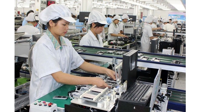 L’usine de Samsung Electronics Viêt Nam à la province de Thai Nguyên. Photo: baothainguyen.vn.