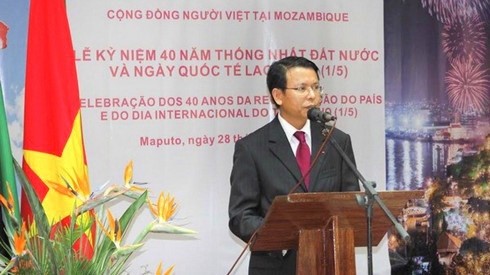 L’ambassadeur vietnamien au Mozambique Nguyên Van Trung prend la parole. Photo: Ambassade du Vietnam au Mozambique.