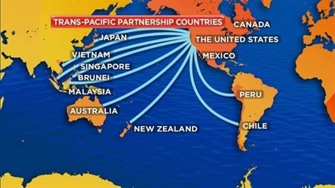 Le TPP est le plus vaste accord de libre-échange du monde. Photo: CVN.