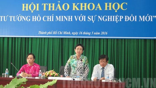 Le colloque «La pensée de Hô Chi Minh et l’œuvre du Renouveau». Photo: CPV.