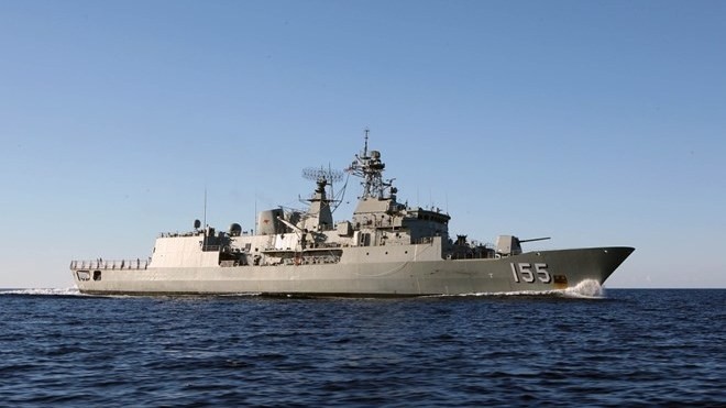 Le navire HMAS Anzac de la Marine royale australienne. Photo: VNA.