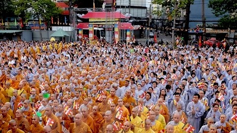 Cérémonie de commémoration de l'anniversaire de la naissance du Bouddha a été récemment célébrée en grande pompe à Hô Chi Minh-Ville. Photo: CVN.