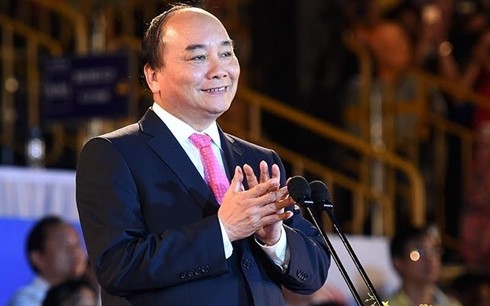 Le Premier ministre vietnamien, Nguyên Xuân Phuc, déclare l'ouverture des ABG 5. Photo: VOV.