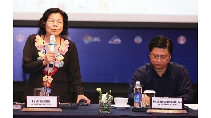 Le point presse pour présenter le forum Mekong Connect - CEO Forum 2016. Photo: baotainguyenmoitruong.vn/VNA.