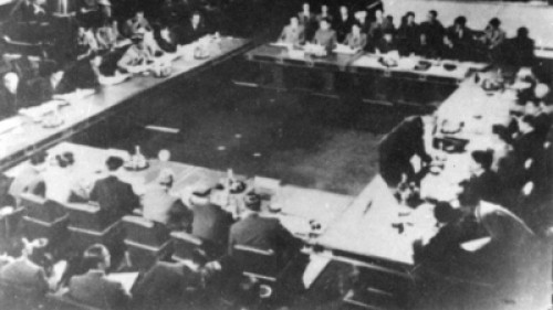 La conférence internationale sur l'indochine tenue à Genève, Suisse (avril 1954). Photo d'archives. 