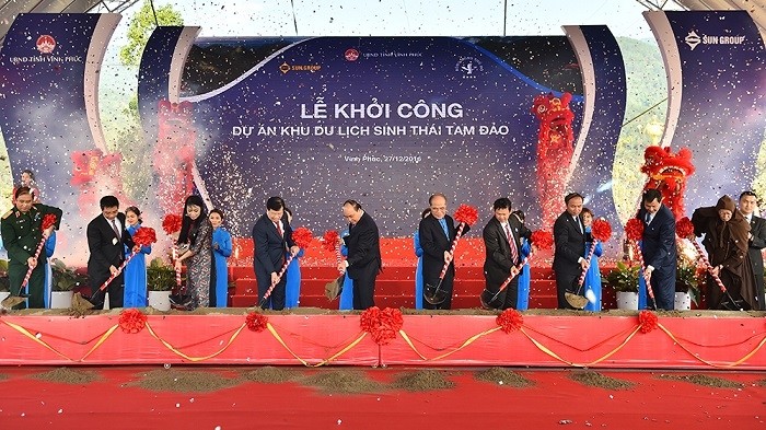 La cérémonie de mise en chantier du projet de zone éco-touristique Tam Dao 2. Photo: VGP.