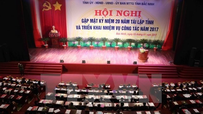 La cérémonie de commémoration du 20e anniversaire de la refondation de la province de Bac Ninh. Photo: VNA.