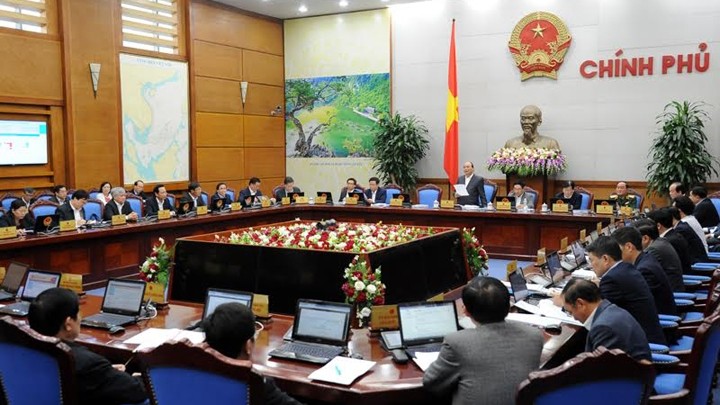 La réunion périodique du Gouvernement pour le mois de novembre. Photo: Trân Hai/NDEL.