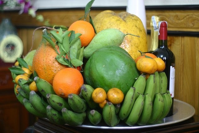 Un plateau de cinq fruits représentatif du Nord. Photo: khoahoc.tv.