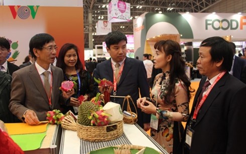 Le stand du Vietnam à la FOODEX 2017. Photo: VOV.