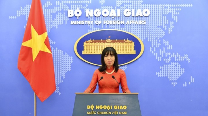 La nouvelle porte-parole du Département de la presse et de l'information du Ministère vietnamien des Affaires étrangères, Lê Thi Thu Hang. Photo: baoquocte