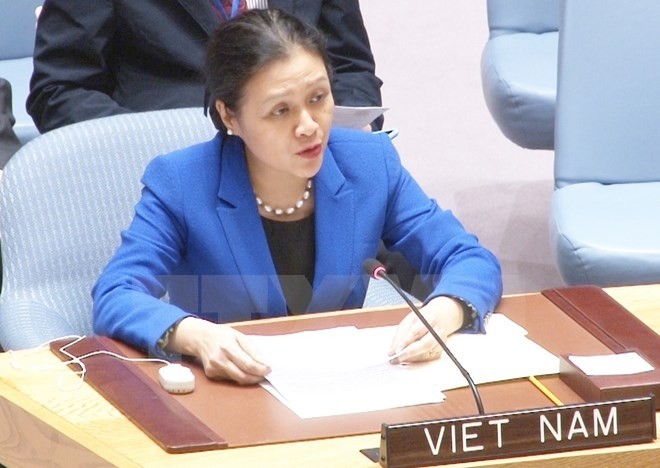 L’Ambassadrice et représentante en chef de la Mission permanente du Vietnam auprès de l’ONU, Nguyên Phuong Nga. Photo: VNA.