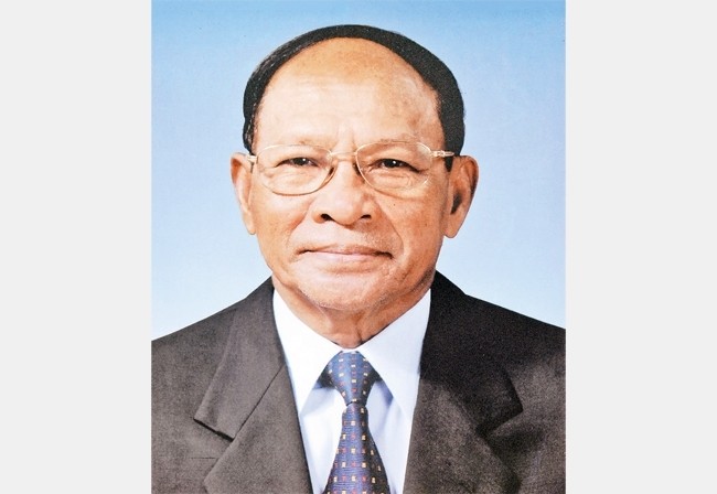 Le Président de l’AN cambodgienne, Heng Samrin. Photo: NDEL.