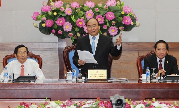 Le Premier ministre vietnamien, Nguyên Xuân Phuc: La presse doit être attentive aux aspirations de la population. Photo: Trân Hai/NDEL.