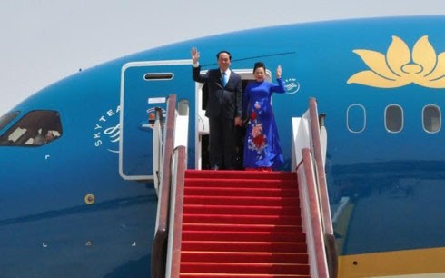 Le Président du Vietnam, Trân Dai Quang, et son épouse. Photo: VOV.