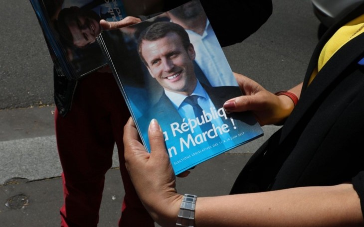 La République En Marche, parti d'Emmanuel Macron, est arrivée largement en tête du second tour. Photo: LP/Aurélie Ladet.