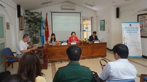 Cérémonie de présentation du rapport mondial sur les drogues, le 26 juin à Hanoi. Photo: Phuong Nga/CVN.