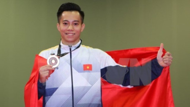 Lê Thanh Tùng a décroché une médaille d'or lors de la 4e journée des SEA Games-29. Photo: VNA.