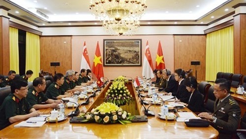 Le 8ème Dialogue sur les politiques défensives Vietnam - Singapour. Photo : QDND.
