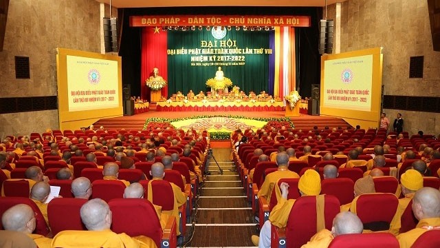 Le VIIIe Congrès national de l’Église bouddhique du Vietnam s'est ouvert aujourd'hui 21 novembre. Photo : Phatgiaovietnam.