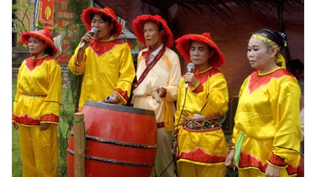 La représentation du "bài choi". Photo: http://mysonsanctuary.com.vn