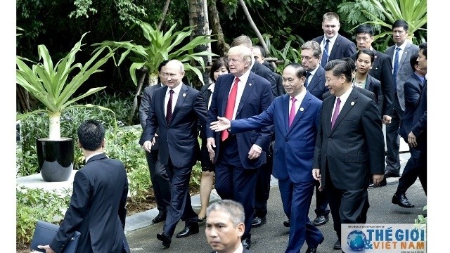 Le Président vietnamien Trân Dai Quang et de dirigeants de l’APEC à Dà Nang lors du Sommet de l’APEC 2017. Photo : baoquocte.vn