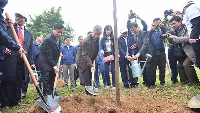 Lancement de la Fête de plantation d’arbres 2018 à Bac Ninh, le 25 février. Photo : voh.com.vn.