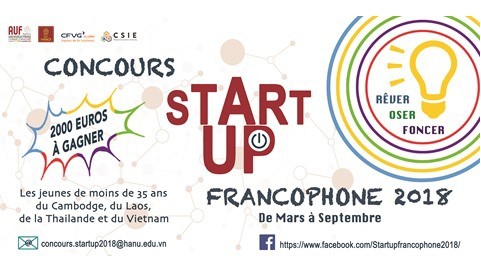 Annonce du concours "Start-up francophone 2018". Photo: AUF.