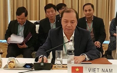 Le vice-ministre des Affaires étrangères, Nguyên Quôc Dung, chef de SOM ASEAN du Vietnam. Photo: VOV.