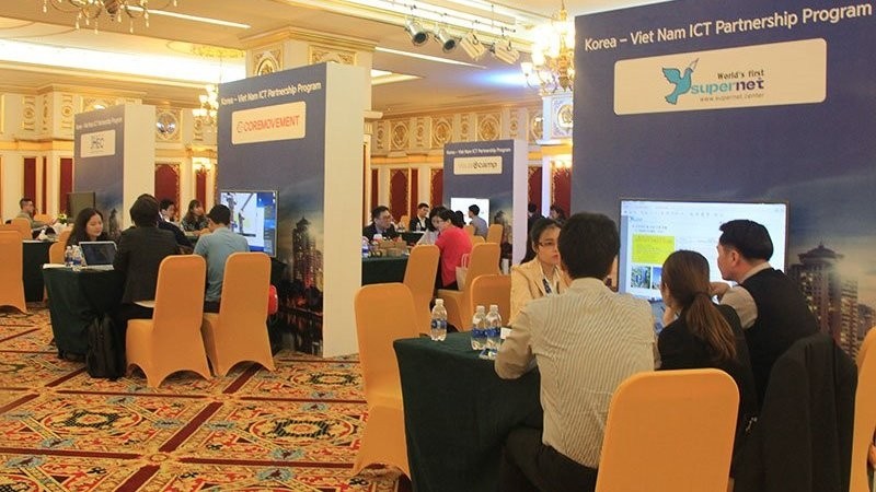 Programme de connectivité entre les entreprises de l’IT entre la R. de Corée  et le Vietnam. Photo : ictnews.vn.