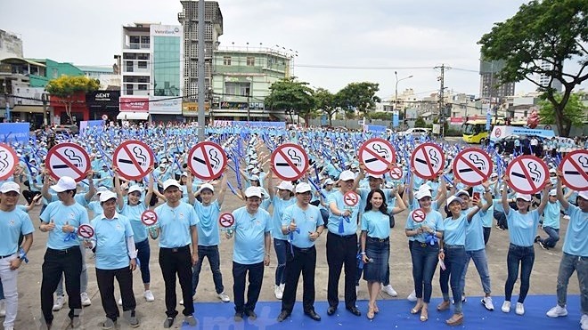 Meeting en réponse à la «Journée mondiale sans tabac » à Dà Nang. Photo: VNA. 