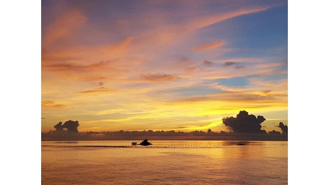 La fin du jour sur l’île de Da Dông A. Photo : PCV