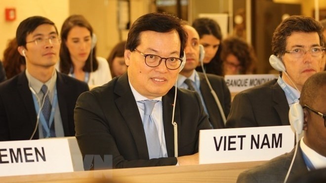 L’ambassadeur Duong Chi Dung, chef de la Mission permanente du Vietnam auprès de l’ONU, de l’OMC et des autres organisations internationales à Genève. Photo : VNA.