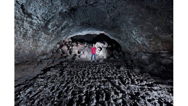 La grotte T1. Photo fournie par le comité de gestion de la grotte volcanique de Krông Rô 