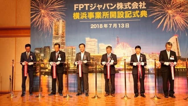 Cérémonie d'inauguration du bureau du FPT au Japon, le 13 juillet. Photo : VNA.