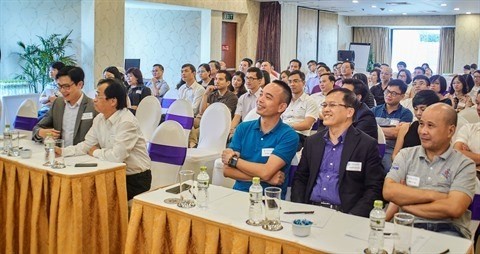 Séance de réseautage organisée par l’Association des scientifiques et experts vietnamiens (AVSE), le 5 août à l’hôtel La Casa à Hanoï. Photo : VNA