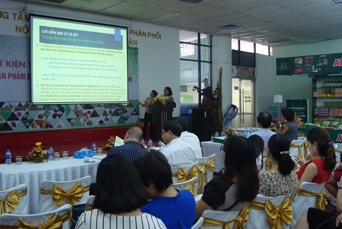 Conférence "Lancement des produits d’indication géographique du Vietnam", tenue le 23 août à Hanoï. Photo: VNA