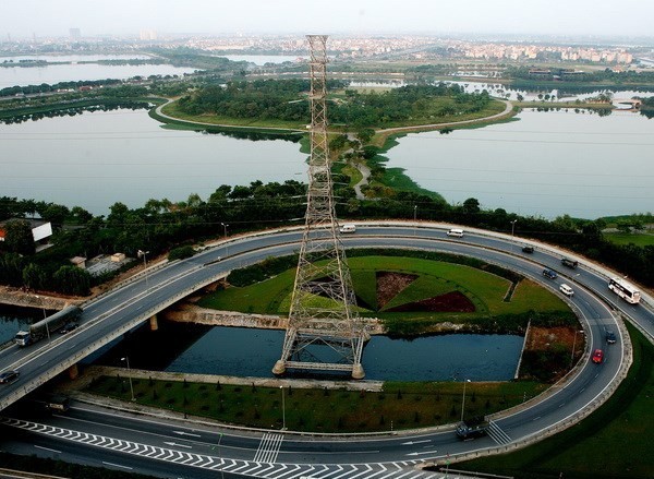 Vue générale du projet de réhabilitation de l'autoroute Phap Vân-Câu Gie. Photo: VNA.