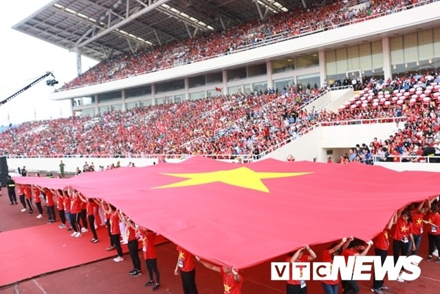 Cérémonie en l’honneur des sportifs vietnamiens en compétition aux ASIAD 2018, le 2 septembre au stade My Dinh à Hanoi. Photo : VTC News.