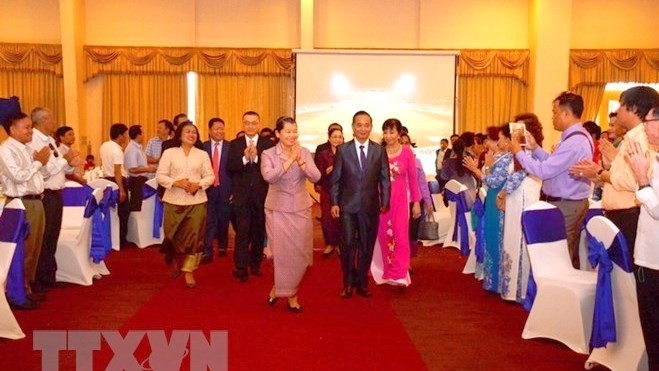 La cérémonie célébrant le 73e anniversaire de la Fête nationale du Vietnam organisée à Phnom Penh. Photo: VNA.