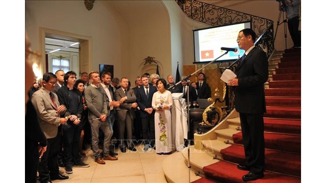 L’ambassadeur Vu Anh Quang s'exprime lors de l'événement. Photo: VNA
