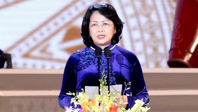 La Présidente p.i du Vietnam Dang Thi Ngoc Thinh. Photo : VNA.