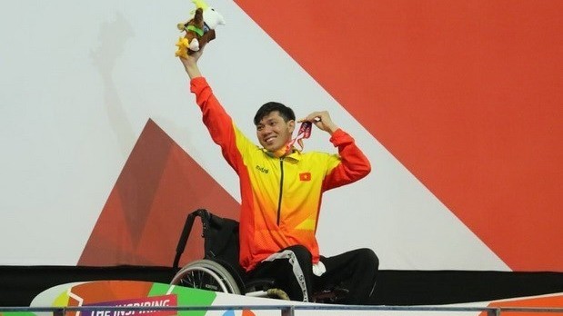 Le nageur Vo Thanh Tùng. Photo : VNA