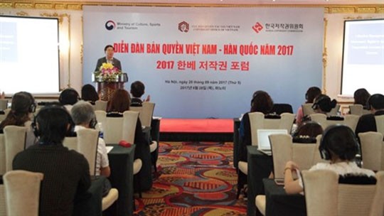 Le forum sur le droit d'auteur Vietnam - République de Corée 2017. Photo : BDL/VNA